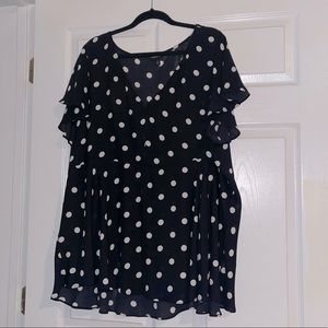 polka dot peplum